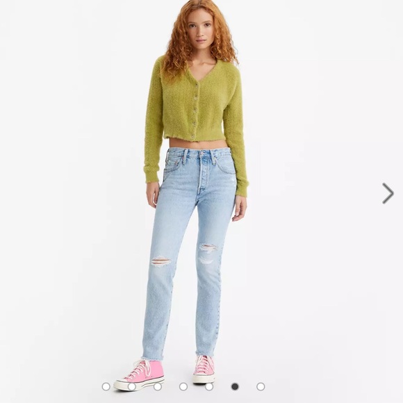 Levi 501® Skinny Women's Jeans Rock This Way - Medium Wash No Stretch - Picture 5 of 7